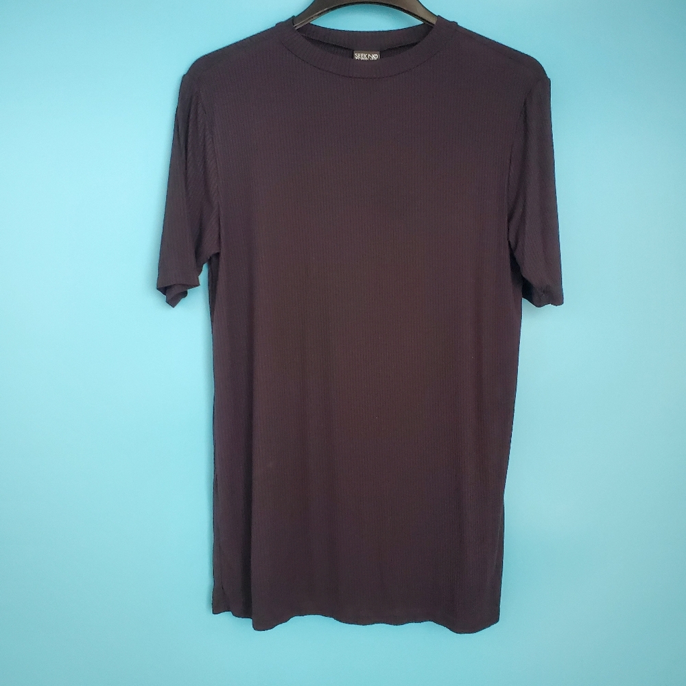 Seek No Further Tee Size 2XL Black Ribbed